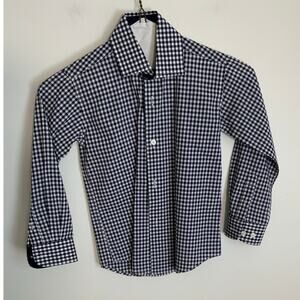 Isaac Mizrahi Black and white dress shirt size 4
